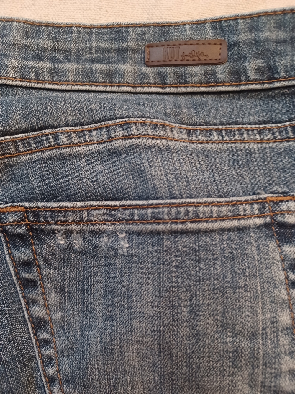 Kut from the Kloth Amy Distressed Ankle Straight Leg Jeans Women's Size 10 - Picture 7 of 10